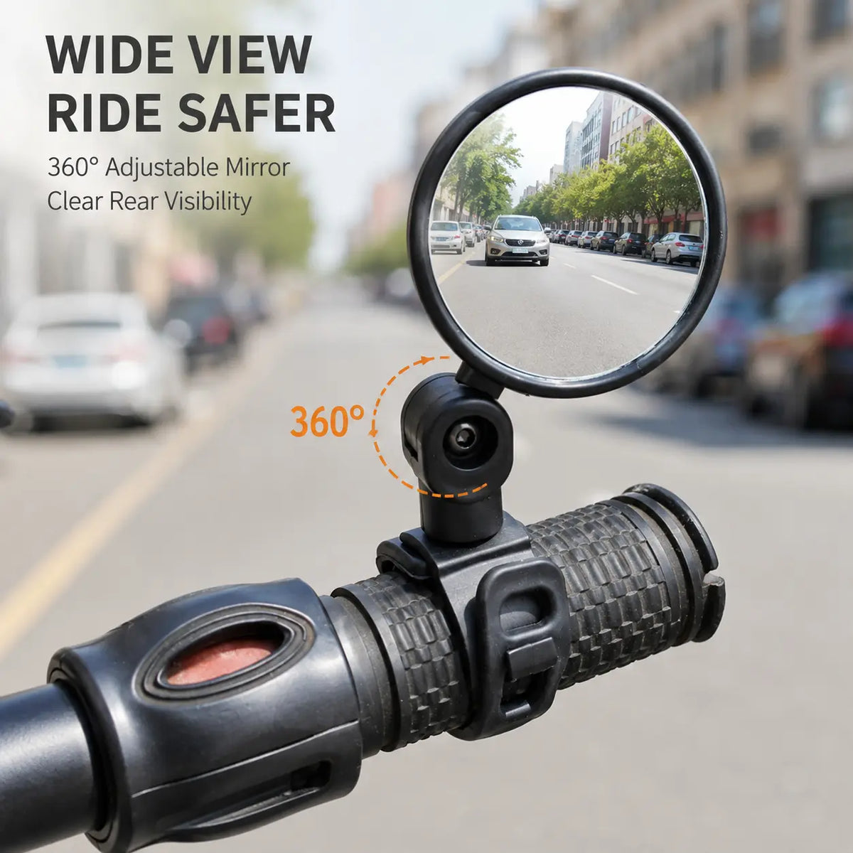 2 Counts, Bicycle Handlebar Convex Rearview Mirror🚲 - image 1