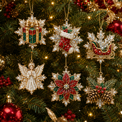 ✨24-Day Christmas Countdown Advent Calendar –Christmas Snowflake Ornament