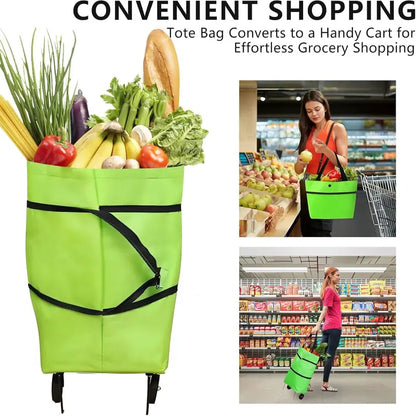 Foldable Rolling Shopping Bag with Wheels, Reusable Grocery Tote Cart🛒 - image 13
