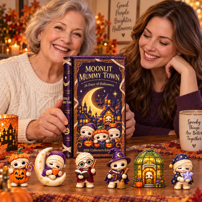 2026 Moonlit Mummy Town Halloween Advent Calendar – 24 Adorable Mummy & Village Collectibles in a Deluxe Gift Box
