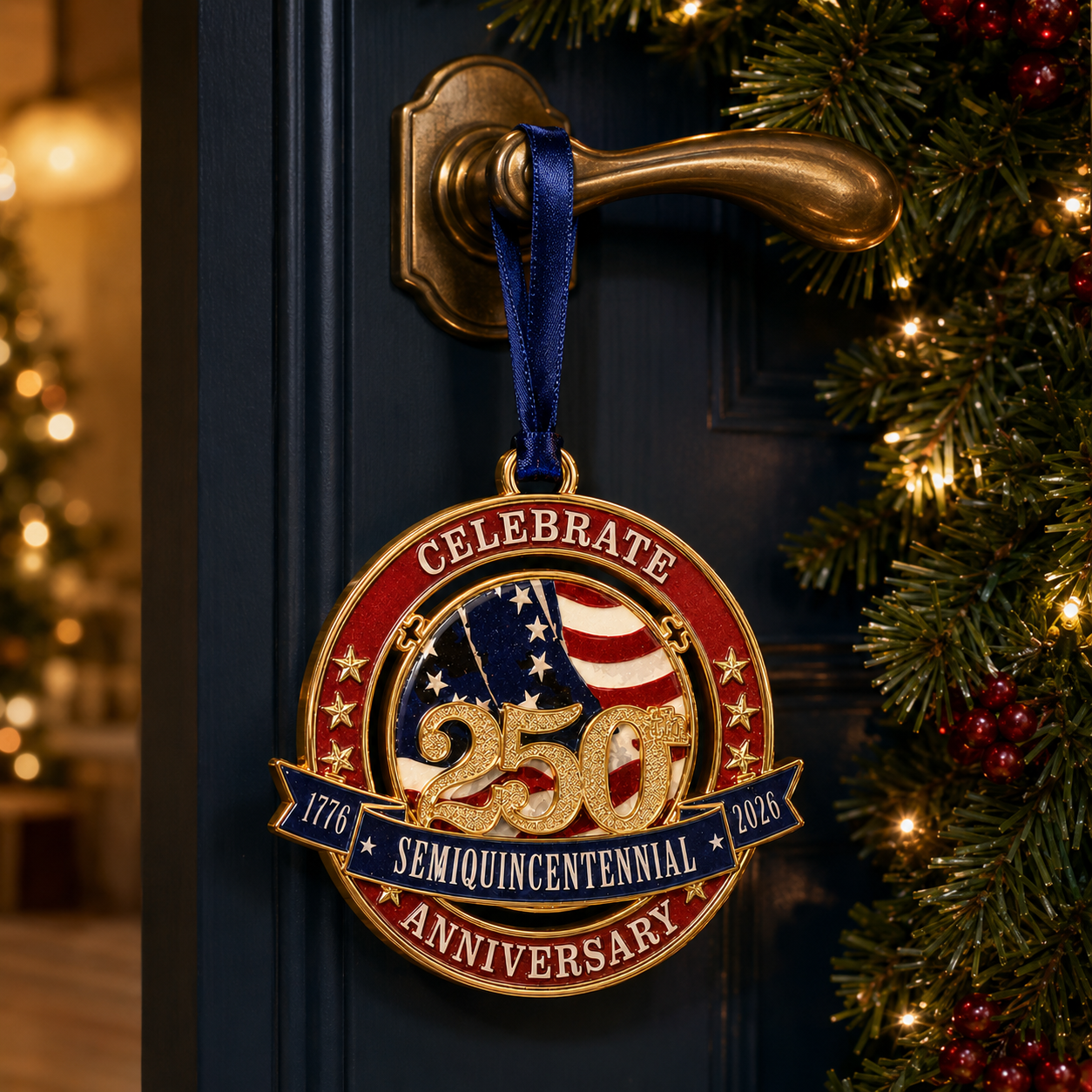 ✨250th Anniversary Commemorative Medal Christmas Tree Ornament