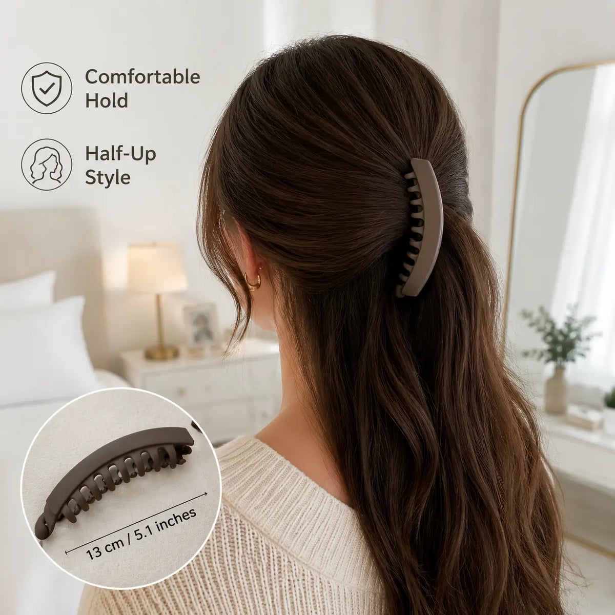 3 PCS Banana Hair Clips for Women, Cute and Stylish French Hair Claw Clips✨ - image 9