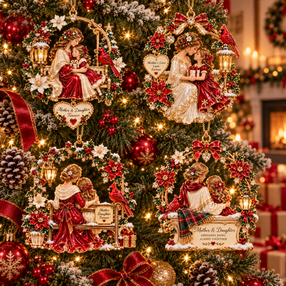 Mother & Daughter Christmas Ornament  –  Heartwarming Holiday Keepsake, Meaningful Christmas Gift for Mom & Daughter