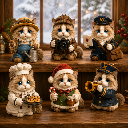 Ragdoll Jobs Advent Calendar 2026 – 24 Days of Unique  Collectible Ragdoll Cat Miniatures, Christmas Countdown Gift for Cat Lovers