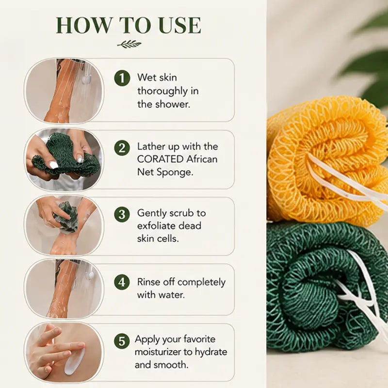 Authentic African Exfoliating Net Bath Sponge🧼 - image 4