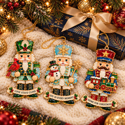 2026 Nutcracker Christmas Ornament Collection – 6 Festive Designs with Golden Details & Heartfelt Wishes