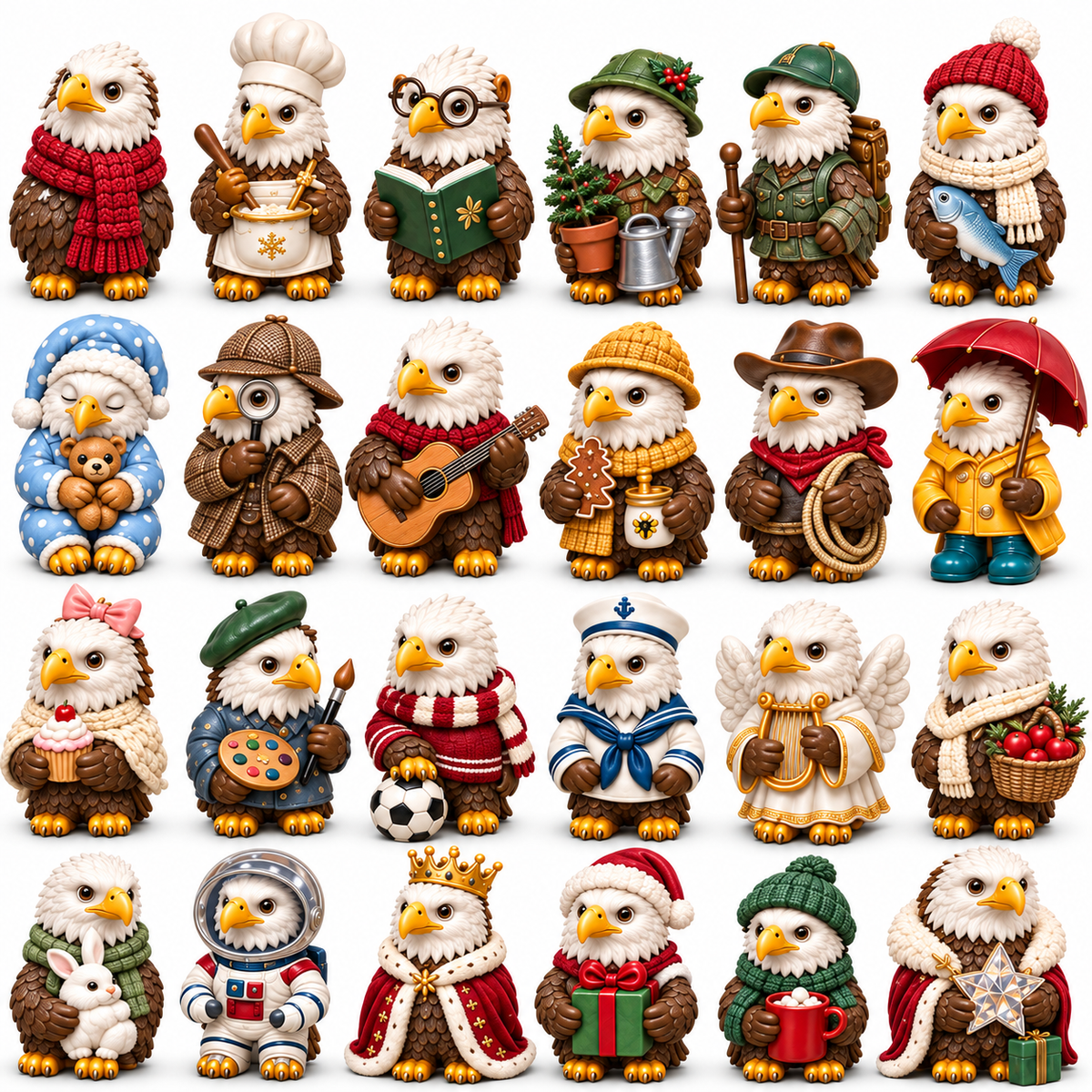 2026 Eagle Magic Advent Calendar – 24 Unique  Bald Eagle Figurines for a Magical Christmas Countdown