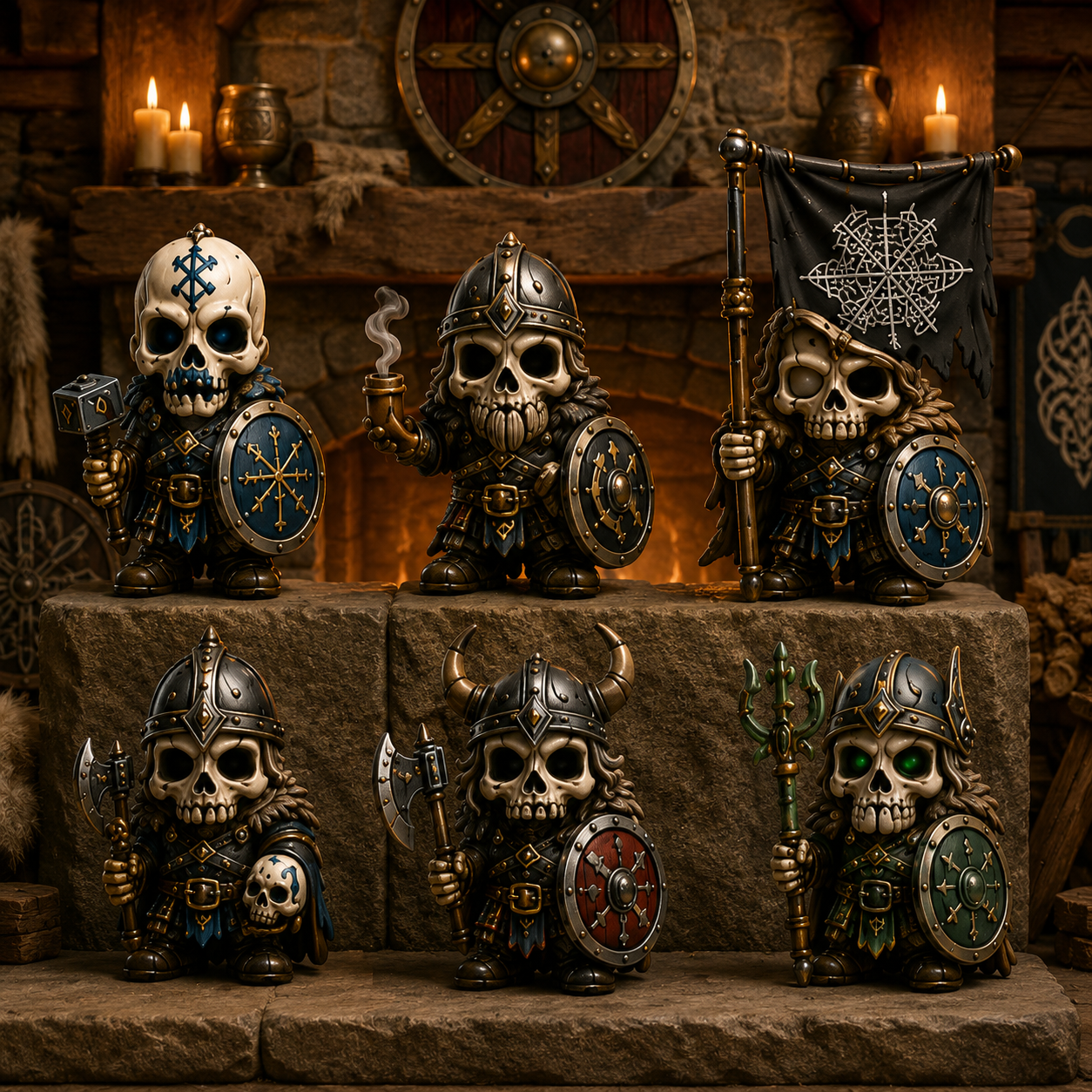 ⚔️Undead Vikings Advent Calendar 2026 – 24-Day Countdown with Collectible 3D Undead Warrior Miniatures, Acrylic Charms Blind Box