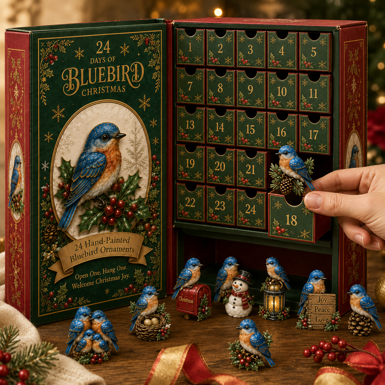 🔥Last 60 pcs✨⏰Last day 50% off🔥✨24-Day Advent Calendar - Bluebird