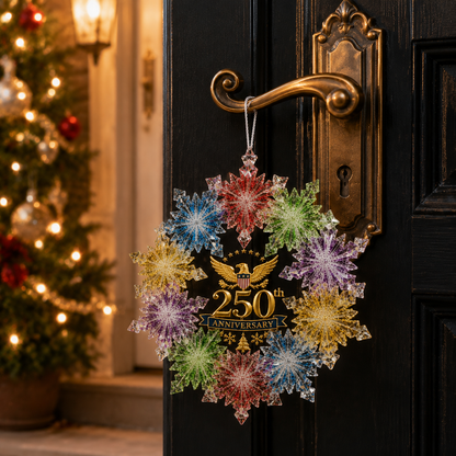 ✨250th Anniversary Crystal Snowflake Christmas Tree Ornament