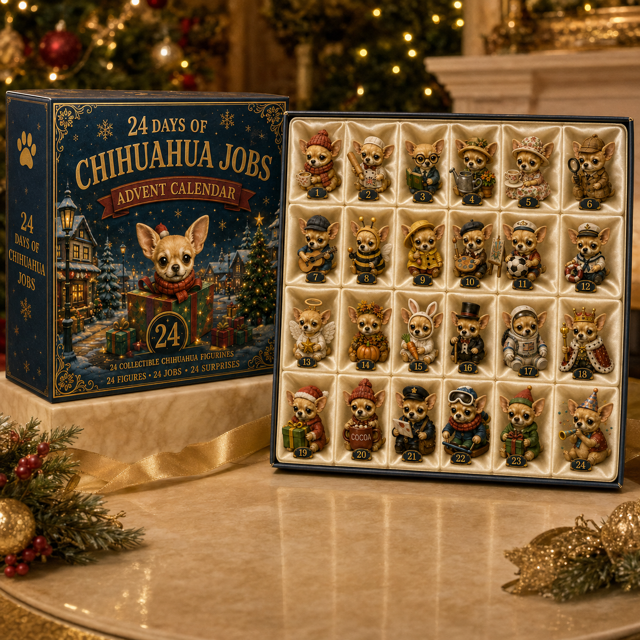 Chihuahua Jobs Advent Calendar 2026 – 24 Days of Unique Chihuahua Miniature Collectibles,