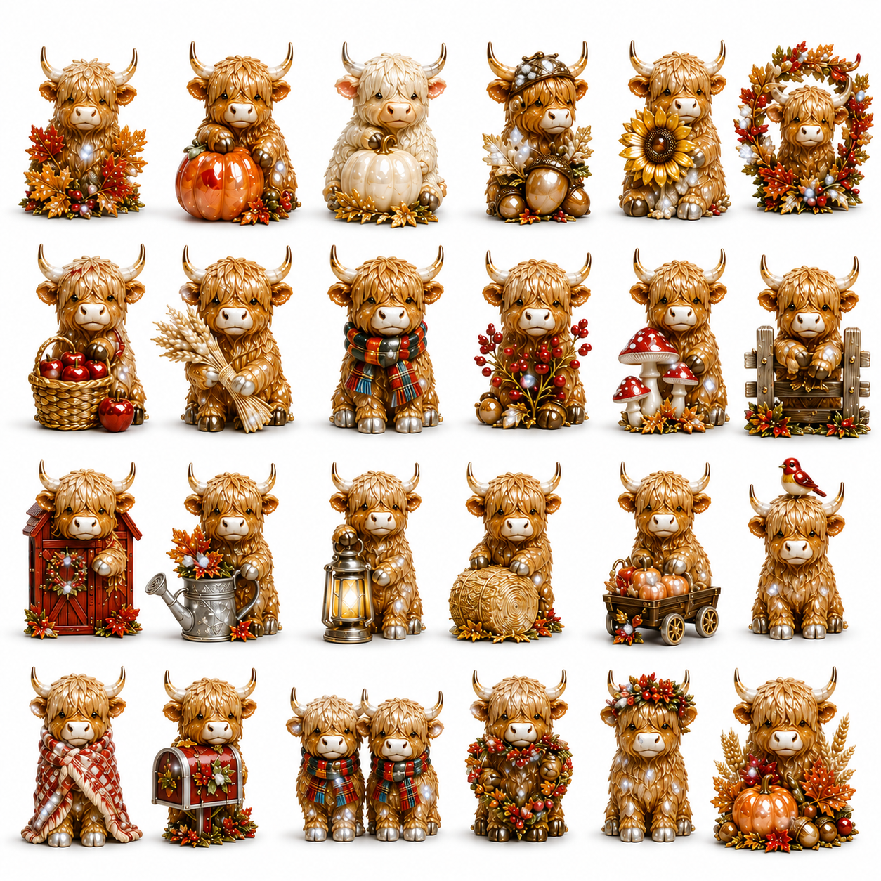 🔥Last 30 pcs✨⏰Last day 50% off🔥✨24-Day Advent Calendar - Highland Cattle