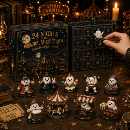 🎃 24-Day Halloween Advent Calendar – 24 Nights of Spooky Carnival Surprises, Collectible Figures & Magical Fun
