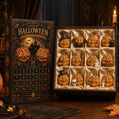 ✨24-Day Christmas Countdown Advent Calendar –Halloween Pumpkin Ornament