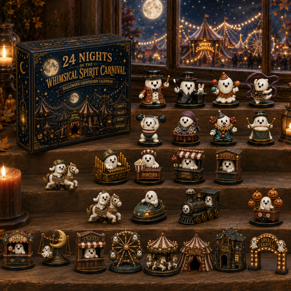 🎃 24-Day Halloween Advent Calendar – 24 Nights of Spooky Carnival Surprises, Collectible Figures & Magical Fun