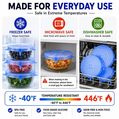 🥣 LIMITED‑TIME 50% OFF! 🫙 Adpartner Silicone Lids for Food Storage (6-Pack) ♻️ - image 17