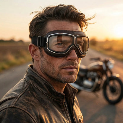 🕶️ OTG Vintage Motorcycle Goggles (Fits Over Glasses) - image 1