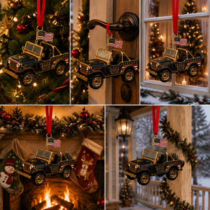 ✨250th Anniversary Vintage Pickup Truck Christmas Ornament