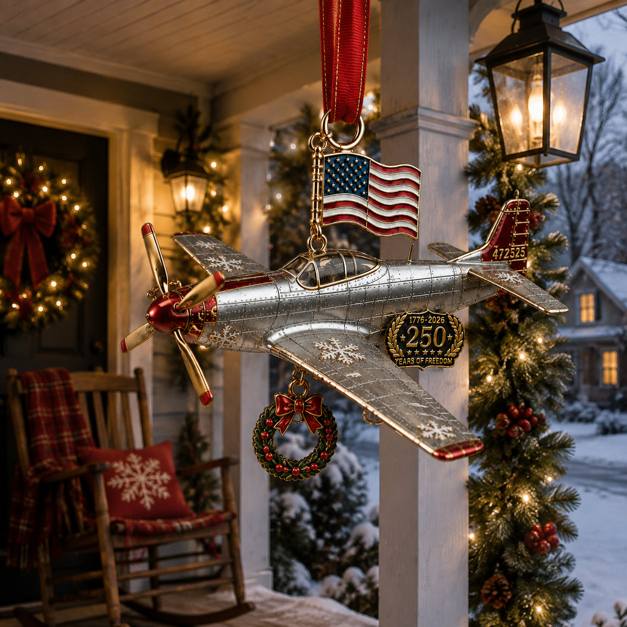 ✨250th Anniversary Airplane-Shaped Christmas Ornament