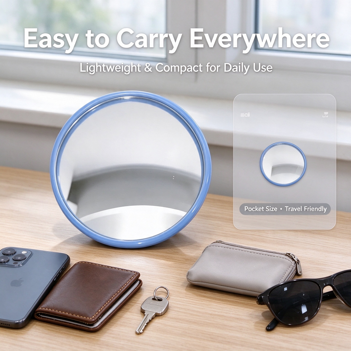 Selfie Convex Mirror, Handheld High-Definition Wide-Angle Selfie Mirror 📸