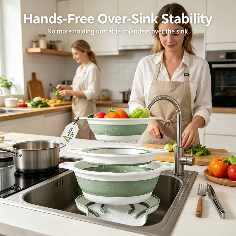 Colanders 3-Pack Sturdy Kitchen Strainer Set🥗 - image 12