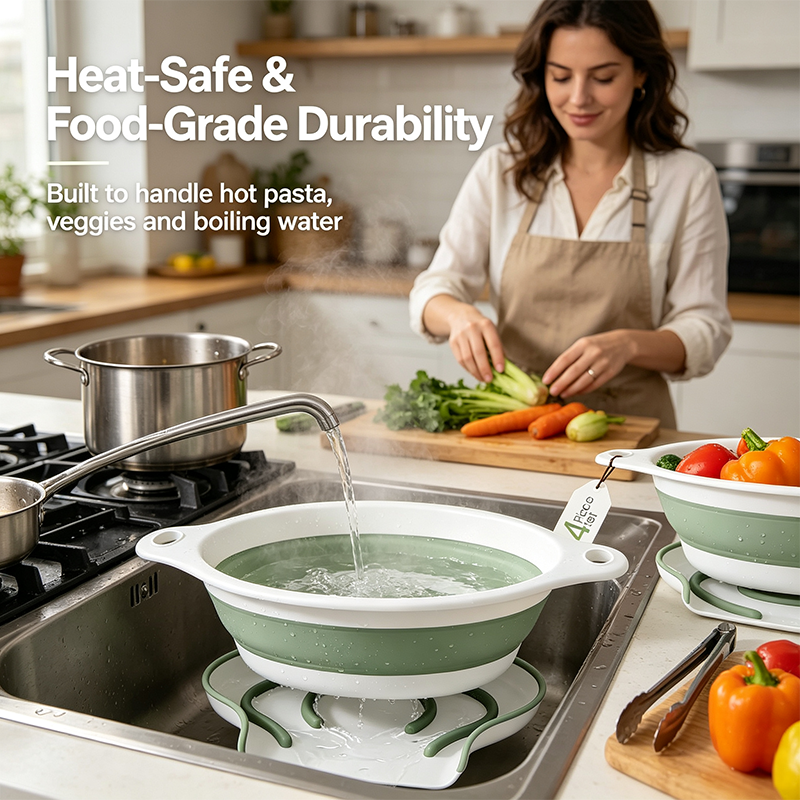 Colanders 3-Pack Sturdy Kitchen Strainer Set🥗 - image 13
