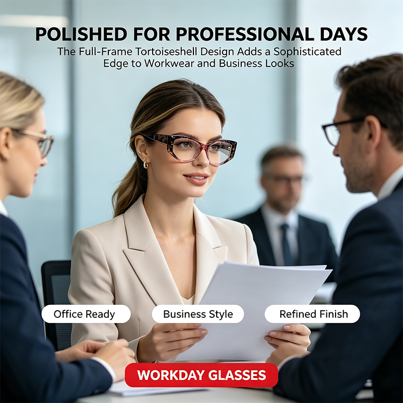 Women's Reading Glasses Anti-Blue Light Full Frame Square🕶️ - image 2