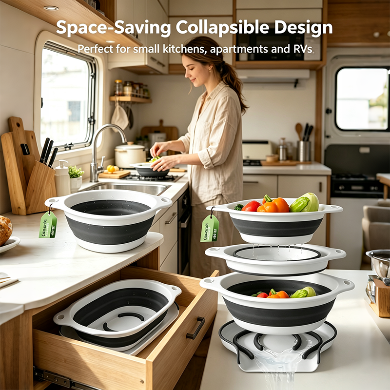 Colanders 3-Pack Sturdy Kitchen Strainer Set🥗 - image 11
