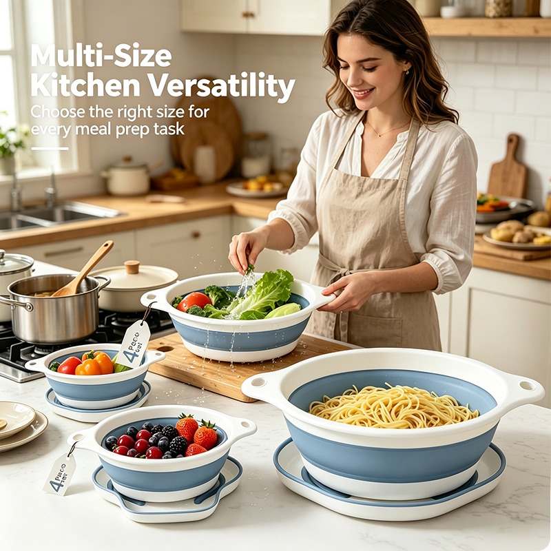 Colanders 3-Pack Sturdy Kitchen Strainer Set🥗 - image 9