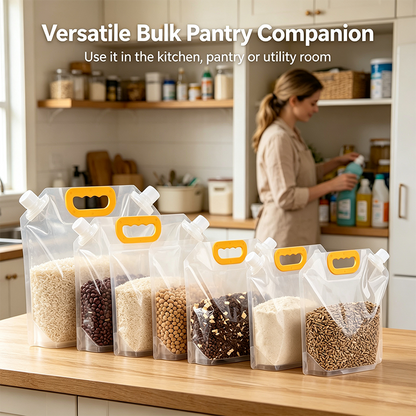 5pcs/pack Grain Sealed Bags, Transparent Food Storage Bags, Moisture-Proof and Pest-Resistant🌾 - image 3