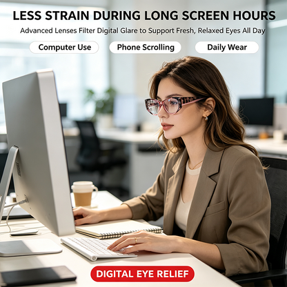 Women's Reading Glasses Anti-Blue Light Full Frame Square🕶️ - image 4