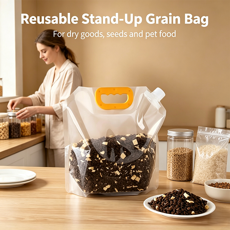 5pcs/pack Grain Sealed Bags, Transparent Food Storage Bags, Moisture-Proof and Pest-Resistant🌾 - image 7