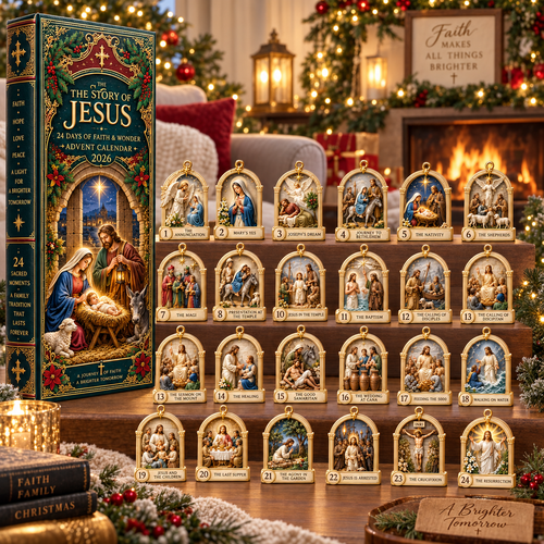 Story of Jesus 2026 – 24 Days of Faith & Wonder Advent Calendar with 24 Unique Biblical Scene Miniatures, Christian Christmas Collectible Gift