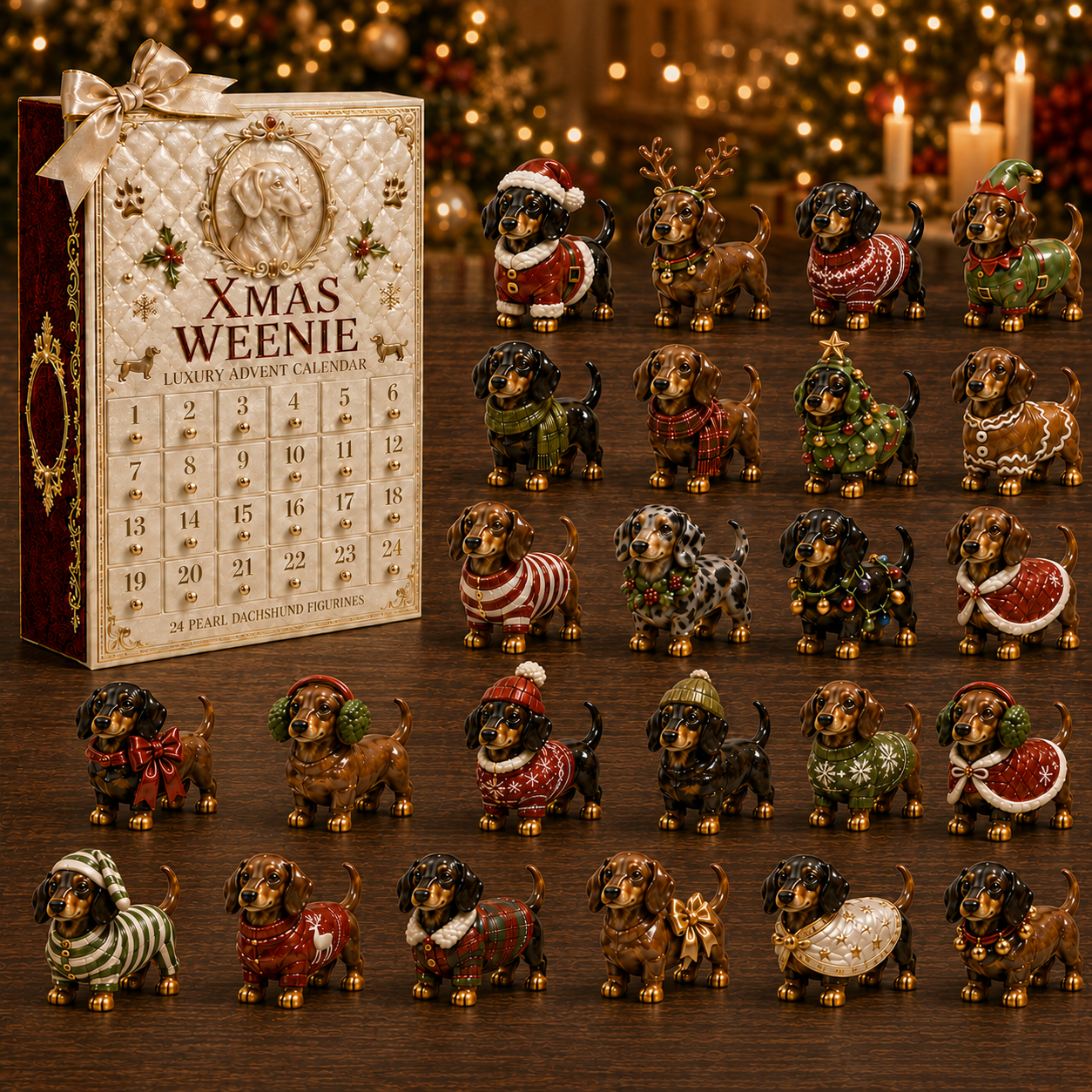 🔥Last 30 pcs✨⏰Last day 50% off🔥✨24-Day Advent Calendar - Dachshund