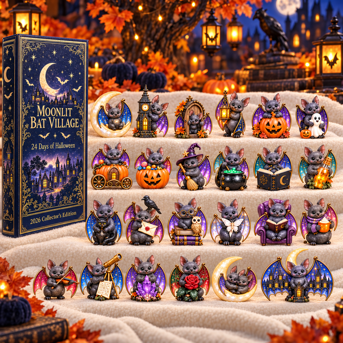 2026 Moonlit Bat Village Halloween Advent Calendar – 24 Unique  Bat Collectibles in a Deluxe Gift Box