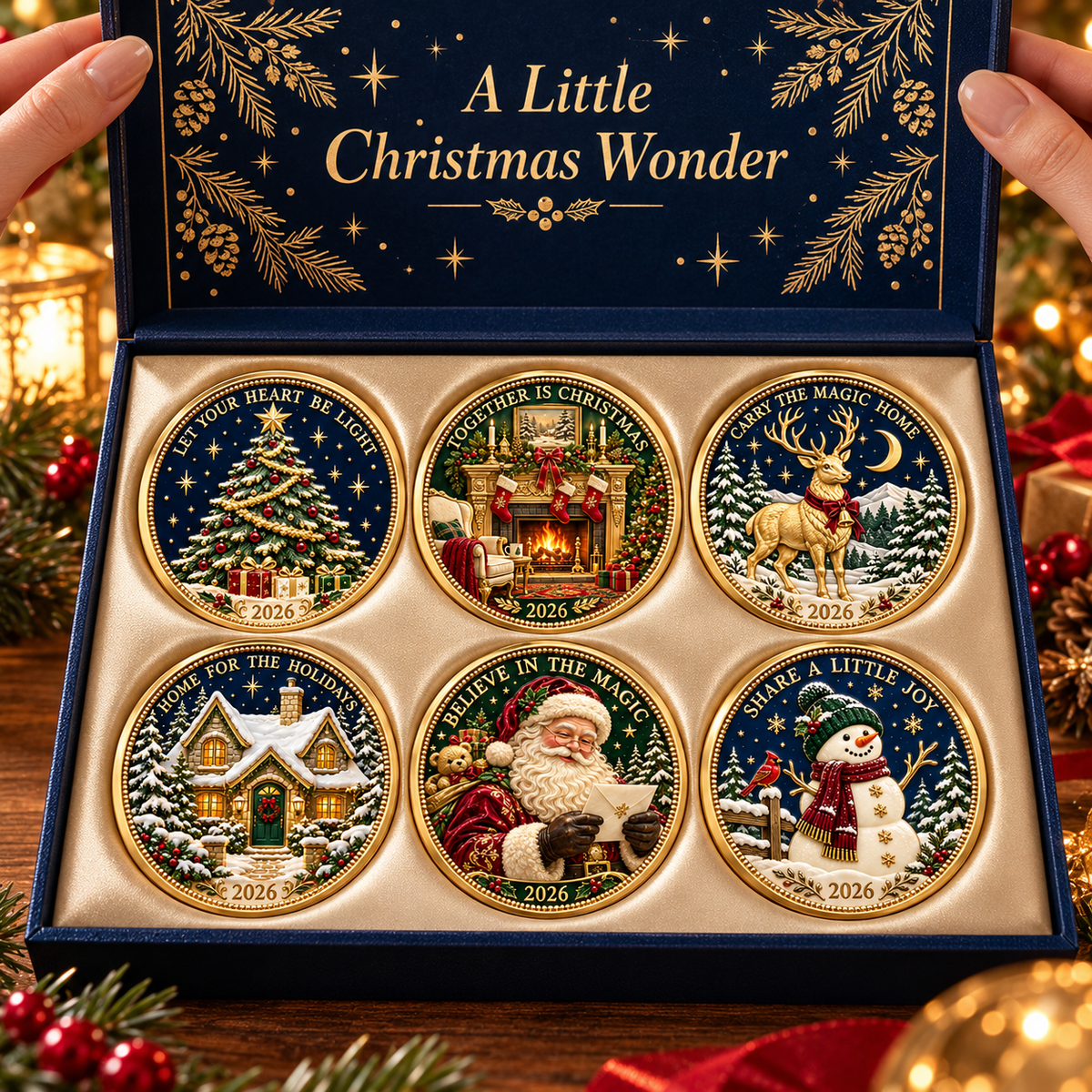 2026 Christmas Memories Coin Collection – 6 Festive Designs, Double-Sided Details & Timeless Holiday Charm