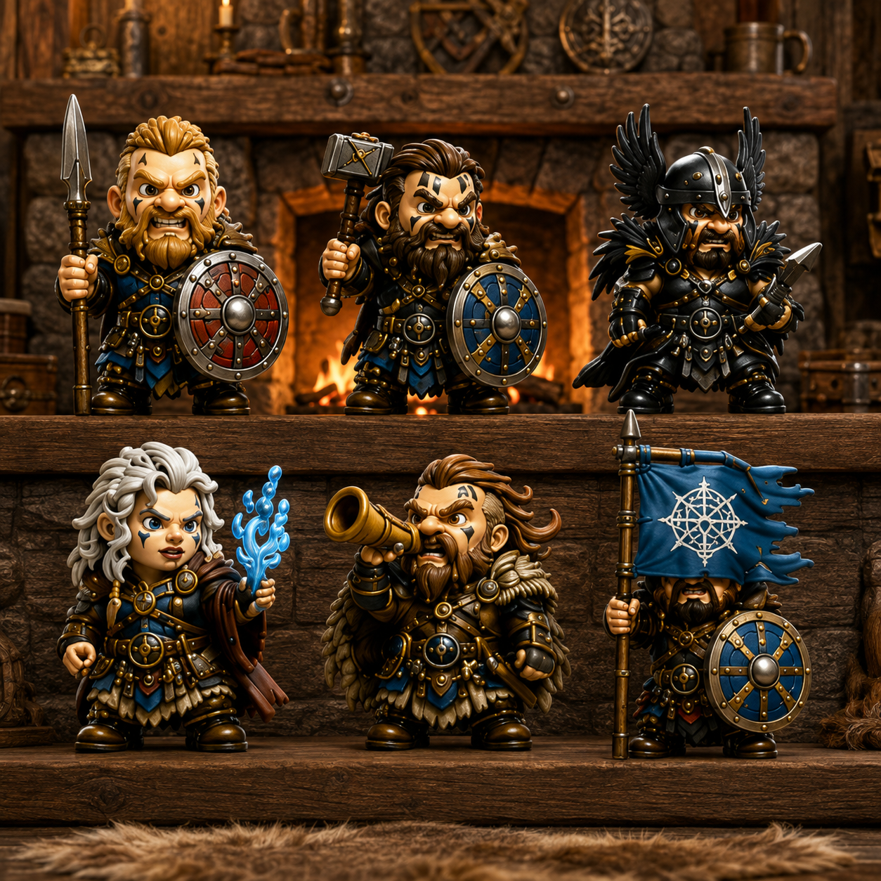 24 Days of Northern Legends – Warriors of the North Advent Calendar 2026 | 24 Collectible Viking Warrior Miniatures, Acrylic Charms Blind Box