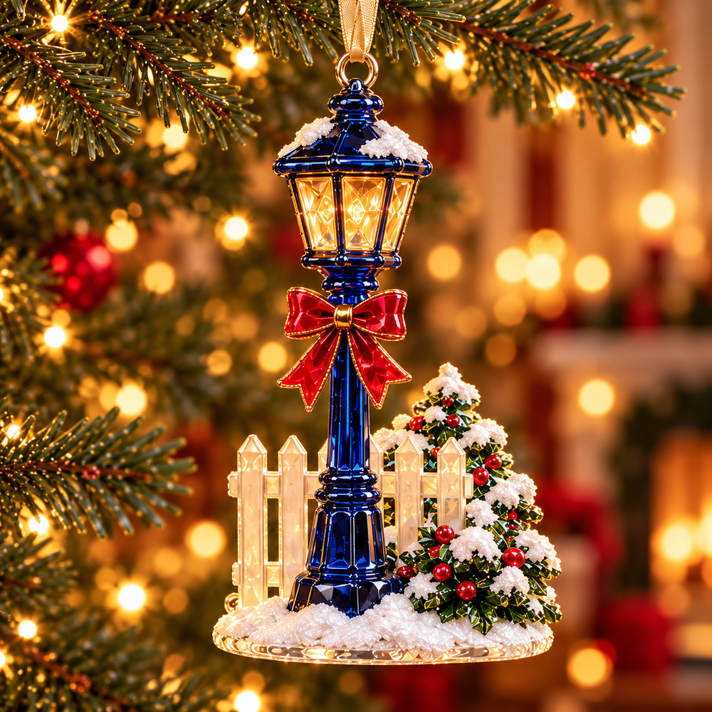 Holiday Lamppost vintage winter Christmas ornament