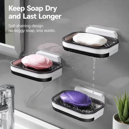 Wall Mounted Double-Layer Soap Bar Holder with Drainage Holes🧼 - image 4