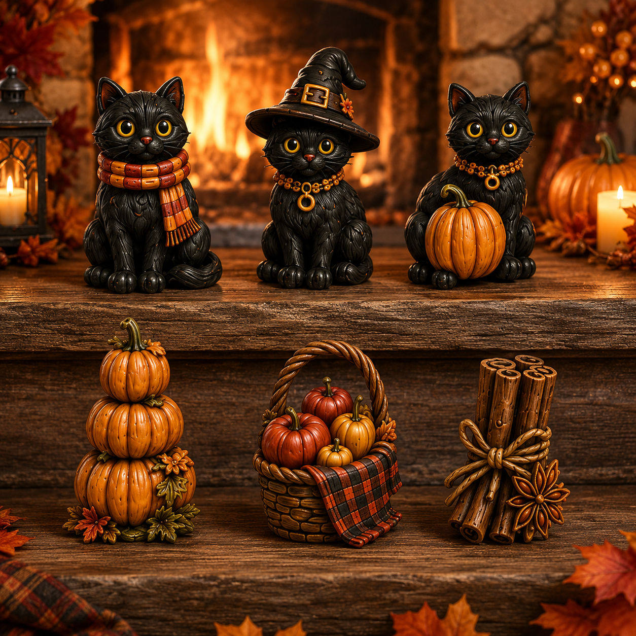Autumn Witch Cottage Advent Calendar 2026 – 24 Cozy Witchy Miniatures, Black Cat Collectibles & Magical Fall Cottage Surprises, Acrylic Charms Blind Box
