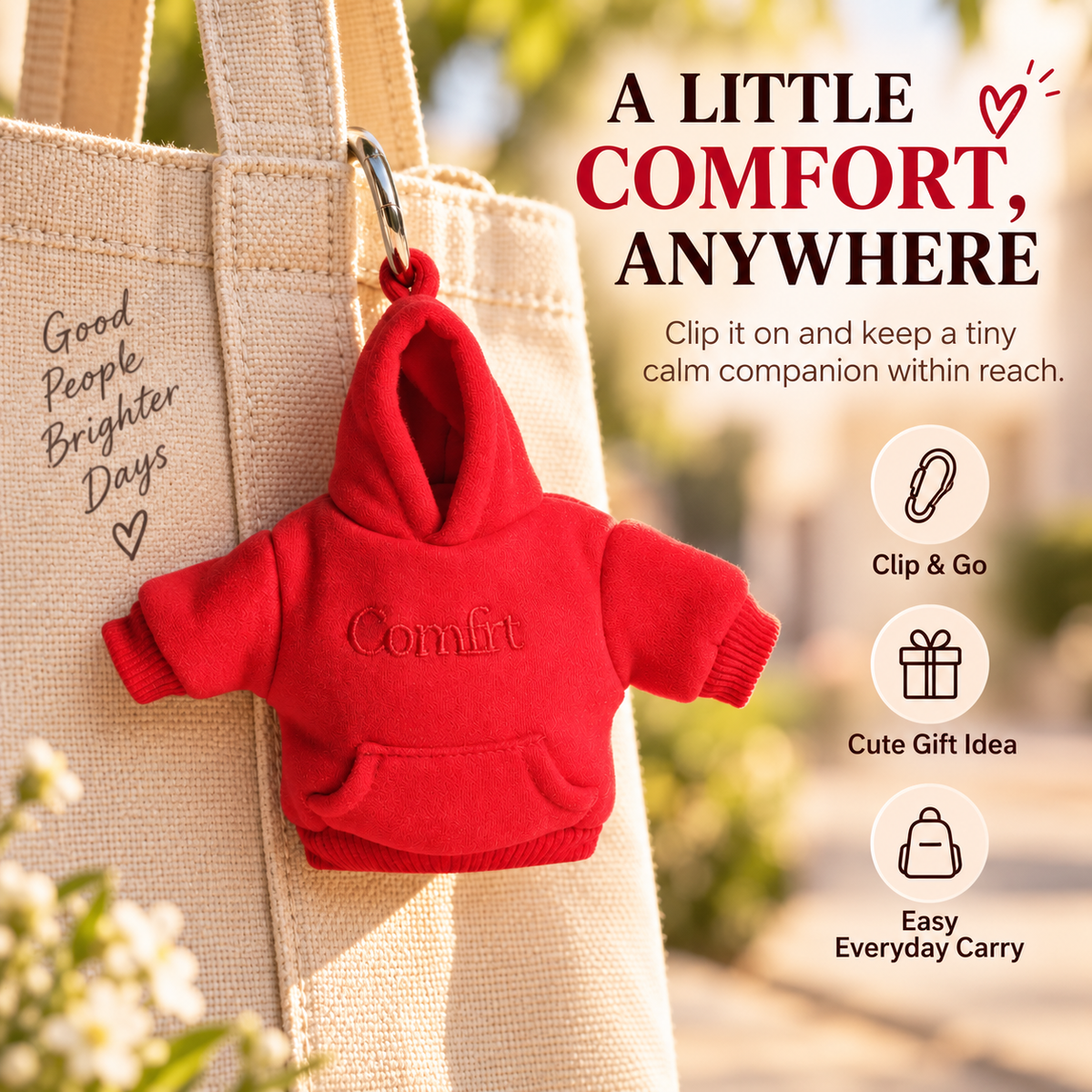 🔑 Stress-Relief Hoodie Charm – Portable Clip-On Keychain, Stylish & Multi-Use Gift Idea - image 1