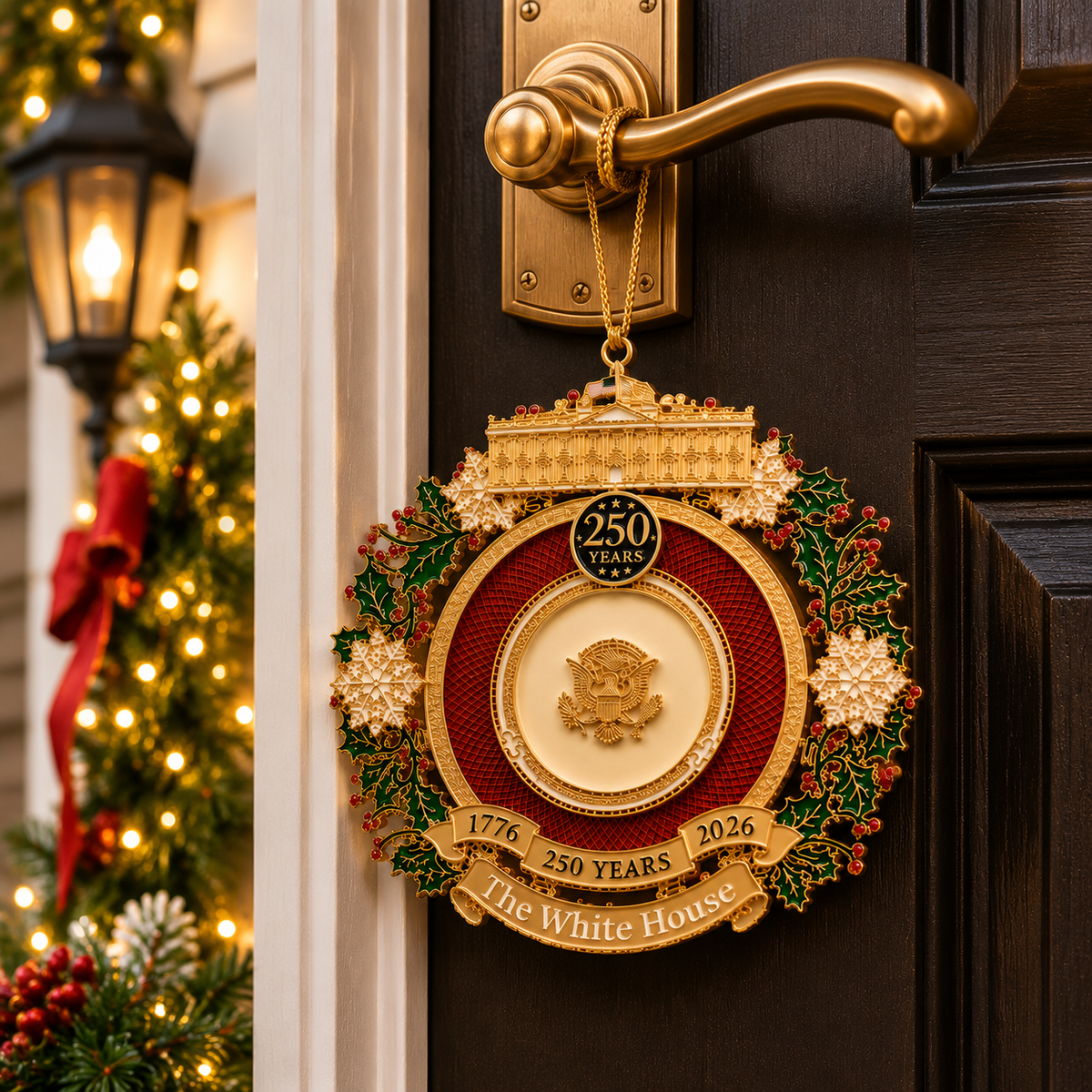 ✨White House 250th Anniversary Commemorative Medal Christmas Tree Ornament