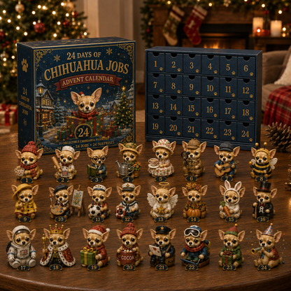 Chihuahua Jobs Advent Calendar 2026 – 24 Days of Unique Chihuahua Miniature Collectibles,