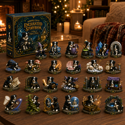 Border Collie Enchanted Advent Calendar 2026 – 24 Days of Magical Miniature Dog Figurines, Christmas Surprises & Storybook Adventures