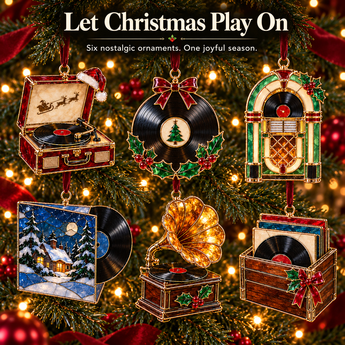 Vintage Music Christmas Ornaments – 6 Nostalgic Designs for Music Lovers