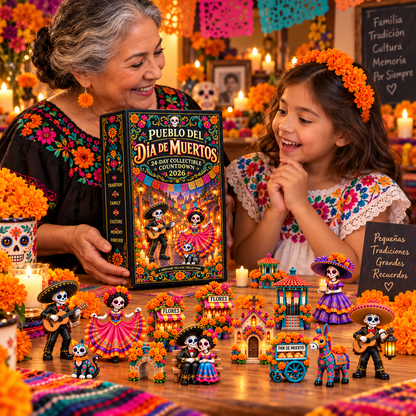 Pueblo del Día de Muertos 2026 – 24-Day Day of the Dead Collectible Countdown Calendar with 24 Unique Miniatures