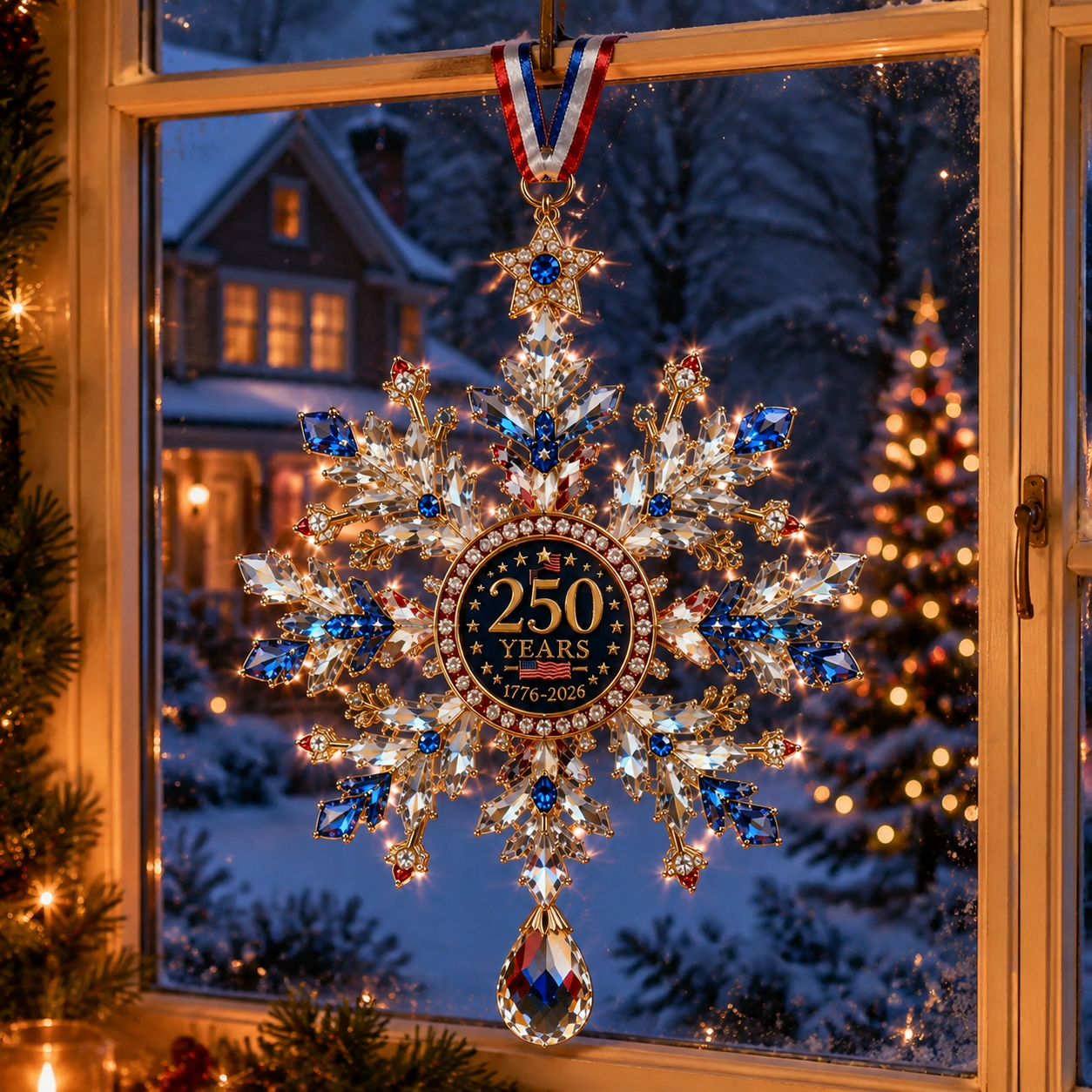 ✨High-quality crystal snowflake ornaments