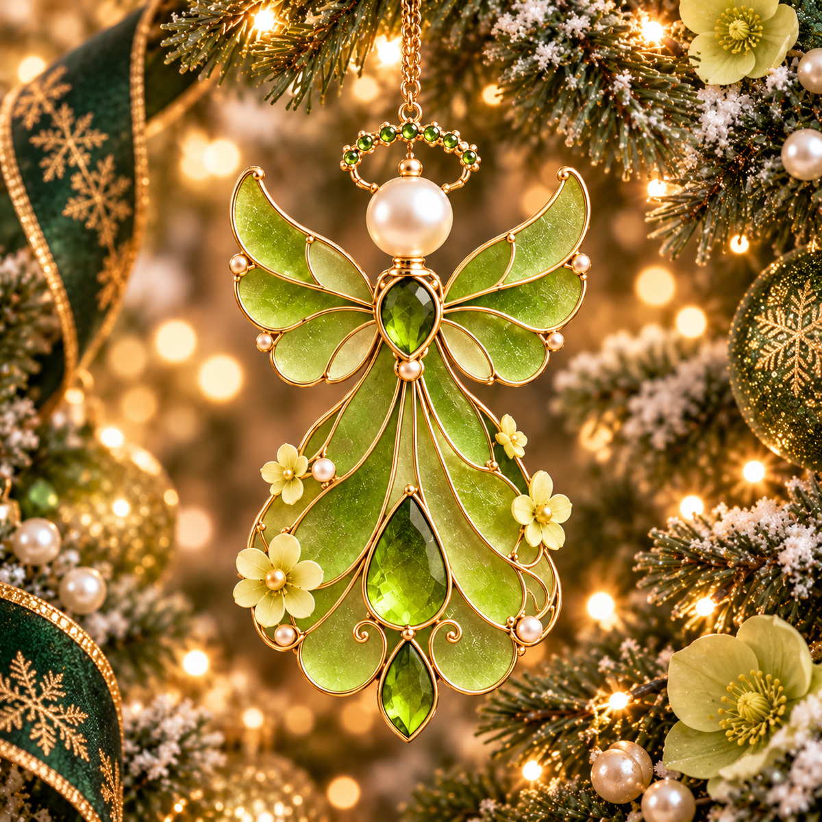 12-Month Birthstone Angel Ornament Collection – Stained Glass Christmas Tree Decorations & Meaningful Keepsake Gifts