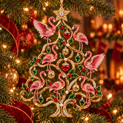 Jeweled Songbird Christmas Tree Ornament Collection – 4 Collectible Crystal-Style Designs