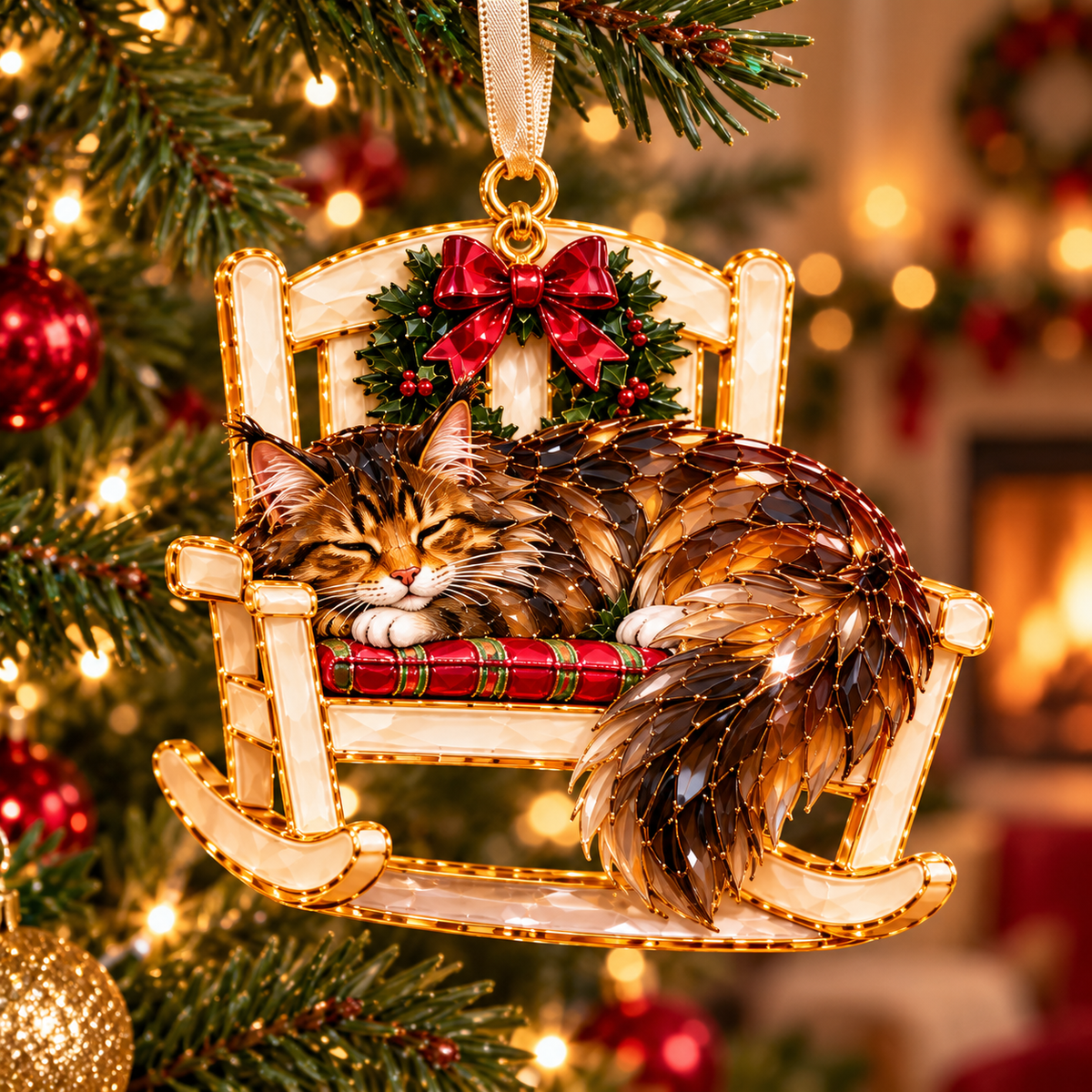 A Very Maine Coon Christmas – 6-Piece Cozy Holiday Ornament Collection